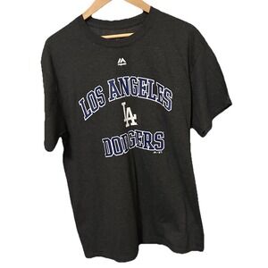 Los Angeles Dodgers Men's Size Large Charcoal Gray Short Sleeve T-Shirt 00333